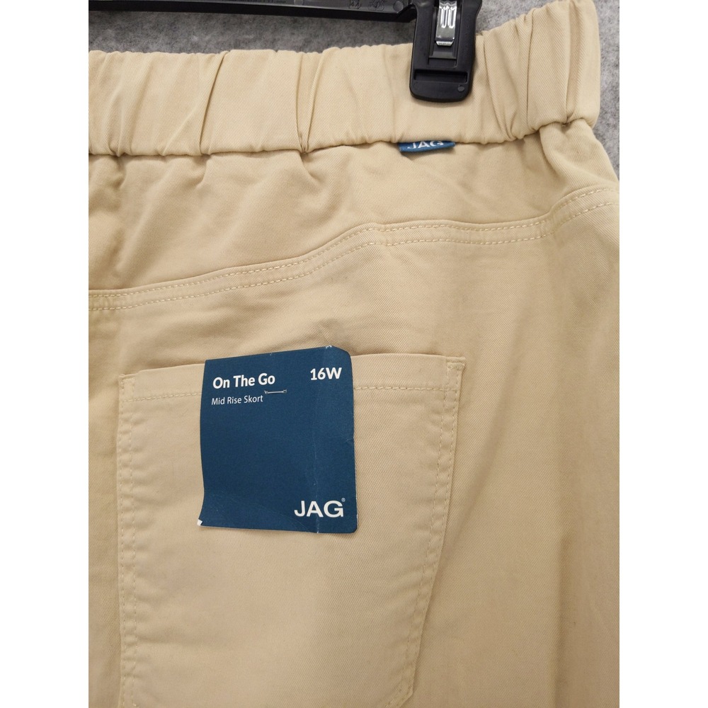 JAG On The Go Skort Women 16W Stone Beige Mid Rise Pull On Stretch Pocketed NWT - Picture 5 of 9